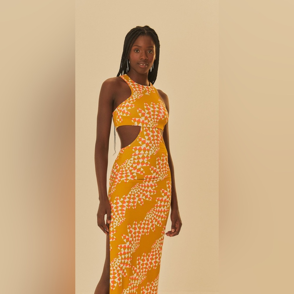 NWT Adidas Farm Rio Psychedelic Wave Green Dress Medium